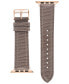 Taupe Lizard Grain Textured Genuine Leather Band Compatible with 38/40/41mm Apple Watch