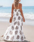 ფოტო #2 პროდუქტის Women's Tropical Ruffled Maxi Tube Beach Dress