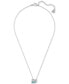 Silver-Tone Small Pavé Swan Pendant Necklace, 14" + 7/8" extender