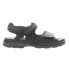 Фото #1 товара Propet Hudson Backstrap Mens Black Casual Sandals MSO033L-001