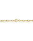 ფოტო #3 პროდუქტის EFFY® Sapphire & Paperclip Link 18" Tennis Necklace (6-1/4 ct. t.w.) in 14k Gold