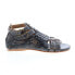 Фото #1 товара Bed Stu Claire F373004 Womens Black Leather Hook & Loop Strap Sandals Shoes