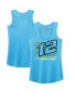 ფოტო #1 პროდუქტის Women's Teal Ryan Blaney Tri-Blend Racer Back Tank Top