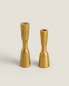 Golden brass candlestick