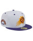 Фото #1 товара Men's White/Purple Phoenix Suns Throwback 2Tone 59Fifty Fitted Hat