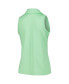 Фото #2 товара Women's Green WM Phoenix Open Playoff 3.0 Pin Stripe Jacquard Sleeveless Polo Shirt