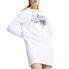 Puma Frozen Flower Long Sleeve Hoodie Dress Womens White Casual 67400502