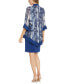 Women's 2-Pc. Printed Jacket & Necklace Dress Синий, 16 - фото #2