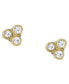 ფოტო #1 პროდუქტის Sutton Trio Glitz Gold-tone Stainless Steel Stud Earrings