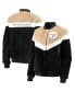 ფოტო #2 პროდუქტის Women's Black and Cream Pittsburgh Steelers Riot Squad Sherpa Full-Snap Jacket