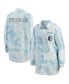 Фото #1 товара Women's Denim New England Patriots Chambray Acid-Washed Long Sleeve Button-Up Shirt