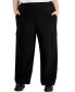 Фото #1 товара Trendy Plus Size Knit Cargo Trousers, Created for Macy's