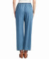 ფოტო #2 პროდუქტის Juniors' Cotton Pull-On Wide-Leg Washed Denim Pants