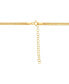 Фото #5 товара Italian Gold reversible Polished & Greek Key Herringbone Link Chain Necklace in 10k Gold, 16" + 2" extender