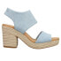 Фото #1 товара TOMS Majorca Rope Block Heels Espadrille Womens Blue Casual Sandals 10019709T