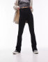 Topshop skinny rib flare in black