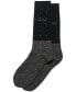 Men's Flat Knit Crew Length Patterned Dress Socks