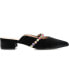 Фото #2 товара Women's Jewel Rhinestone Embellished Velvet Slip On Flats