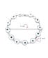 ფოტო #3 პროდუქტის Protection Good Luck Amulet Turkish Glass Bead Evil Eye Bracelet For Women Sterling Silver White 7.5 Inch