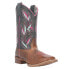 Laredo Lydia Embroidered Studded Square Toe Cowboy Womens Brown Casual Boots 56