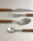 4-piece cutlery with wooden handle Коричневый, 14 x 23.3 x 2.5 cm - фото #4