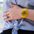 Фото #2 товара Часы наручные Swatch Originals SUOJ108 с кварцевым механизмом, спортивные, унисекс, желтый циферблат, пластиковый корпус, силиконовый ремешок, 41*47.4 мм