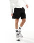 Armani EA7 large side logo sweats shorts in black