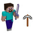 Фото #3 товара Фигурка Minecraft Steve с волшебным мечом и железной киркой, игрушка +6 лет.