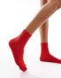 Фото #1 товара Topshop ribbed frill socks in red