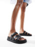 Фото #5 товара New Look chunky strappy slip on sandal in black