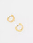 Фото #4 товара Lost Souls essential huggie hoops in 18k gold plated