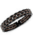 ფოტო #1 პროდუქტის Watch Link Bracelet in Stainless Steel and Black Carbon Fiber, Created for Macy's