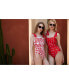 Фото #10 товара Women's Red Coral Reversible One-Piece Swimsuit