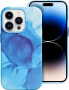 Фото #1 товара OEM Futerał LEATHER MAG COVER kompatybilny z MagSafe do IPHONE 14 Pro blue splash