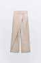 Linen blend pareo-style trousers