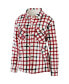 ფოტო #3 პროდუქტის Women's Oatmeal New Jersey Devils Plaid Button-Up Shirt Jacket