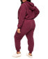 ფოტო #3 პროდუქტის Plus Size Dorothea Sherpa Sweatshirt & Pant Loungewear Set