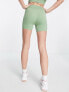 South Beach polyester legging shorts with scallop edge in olive