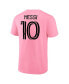 Men's Lionel Messi Pink Inter Miami CF Authentic Stack Name Number T-Shirt Розовый, L - фото #2