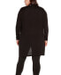 Фото #2 товара Plus Size Long Sleeve Grommet Trim Cardigan Sweater