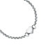 Delicate steel bracelet with a heart Drops SCZ1260