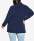 Фото #2 товара Plus Size Polar Fleece Pocket Tunic Top