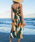 ფოტო #2 პროდუქტის Women's Geometric Sleeveless V-Neck Midi Beach Dress