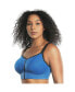 ფოტო #3 პროდუქტის Plus Size Wave Wire-free Zip Front Sports Bra