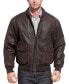 Фото #1 товара Men A-2 Distressed Leather Flight Bomber Jacket - Tall