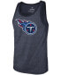 Фото #3 товара Men's Derrick Henry Navy Tennessee Titans Name Number Tri-Blend Tank Top