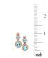 Aquamarine ( 2-3/4 ct. t.w) Diamond (5/8 ct. t.w) Earrings in 14K Rose Gold