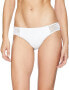 Luli Fama Women's 174867 Swimwear Bikini Bottom WHITE Size L