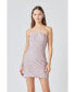 Фото #2 товара Women's Sequins Strapless Mini Dress