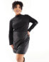 Calvin Klein plus coated dress in black